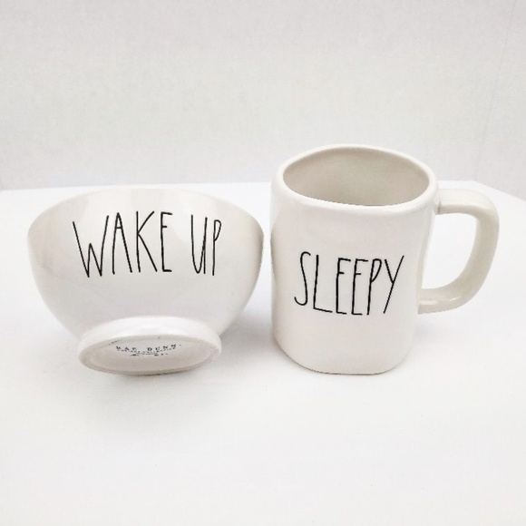 Rae Dunn Other - Rae Dunn LL "WAKE UP/SLEEPY" Bowl & Mug
